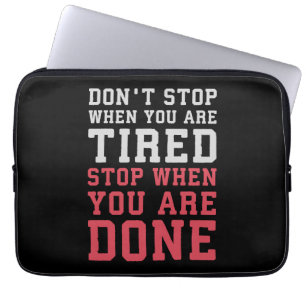 Stoppen Sie, wenn Sie fertig sind - Gym Inspiratio Laptopschutzhülle