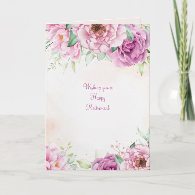 Stoppen und Riechen der Rose-Rentenkarte Karte (Vorderseite)