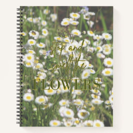 Stoppen und riechen Sie das Blume-Notebook Notizbuch