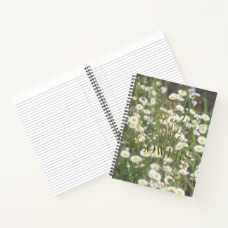 Stoppen und riechen Sie das Blume-Notebook Notizbuch