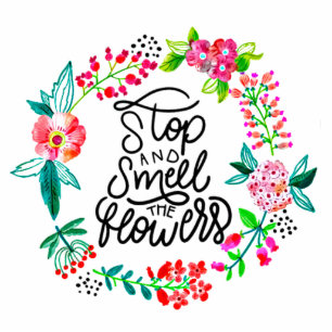 Stoppen und riechen Sie den Magneten der Blume Fotoskulptur Magnet