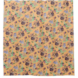 Stoppen und riechen Sie die Erdbeeren Schneckenmus Duschvorhang