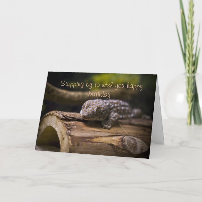 Stopping by, Birthday wishes Card Karte (Vorderseite)