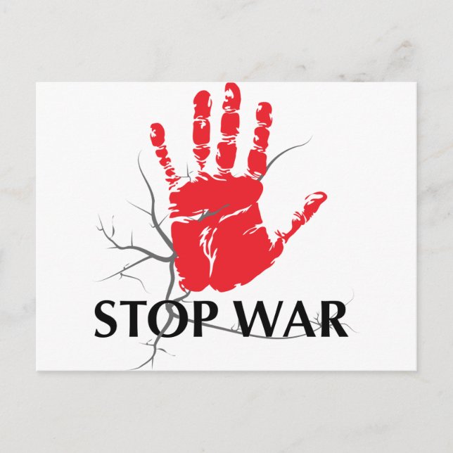 STOPPKRIEG POSTKARTE (Vorderseite)