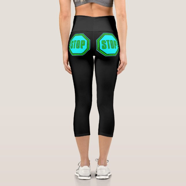 Stoppschild Capri Leggings (Rückseite)