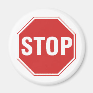 Stoppschild-Design! Einzigartiges cooles Design! Magnet