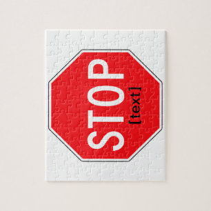 Stoppschild für eine Ursache Puzzle
