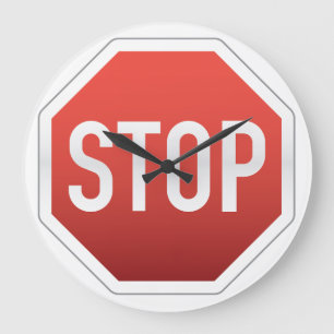 Stoppschild Große Wanduhr