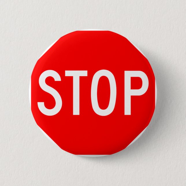 Stoppschild kundengerecht button (Vorderseite)
