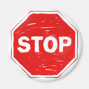 Stoppschild Magnet