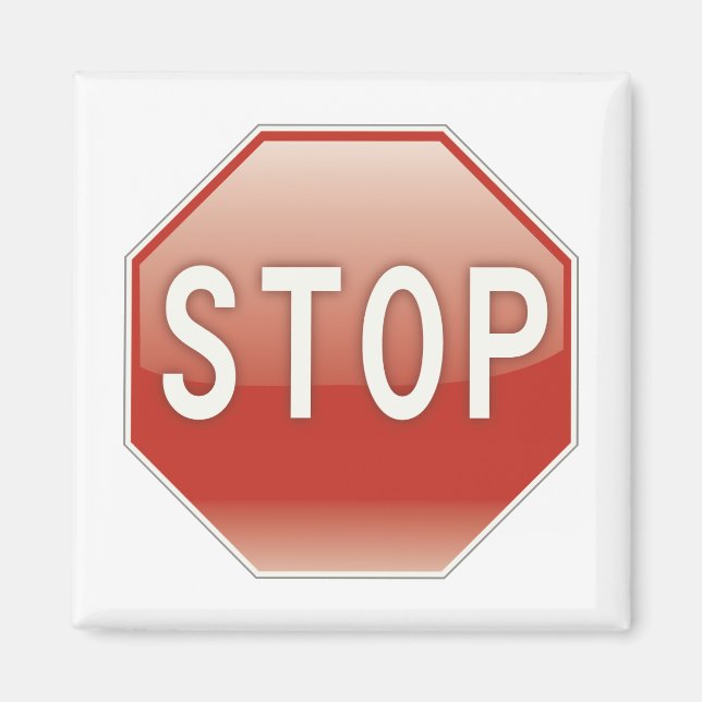 Stoppschild Magnet (Vorne)