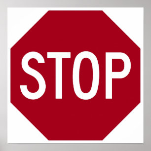 Stoppschild Poster