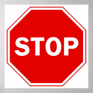 Stoppschild Poster