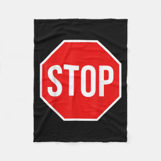 Stoppschild-Shirt Erwachsene Männer Frauen Kinder Fleecedecke