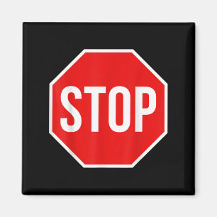 Stoppschild-Shirt Erwachsene Männer Frauen Kinder Magnet