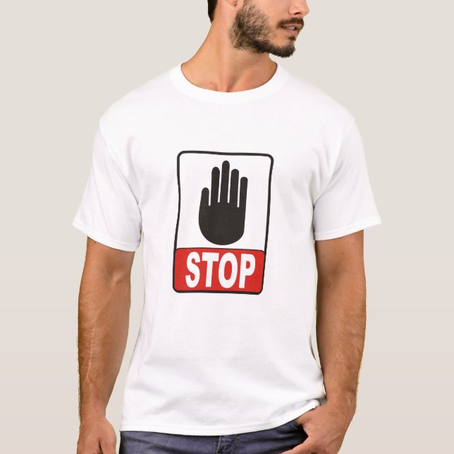 Stoppschild T-Shirt (Vorderseite)