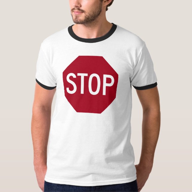 Stoppschild T-Shirt (Vorderseite)