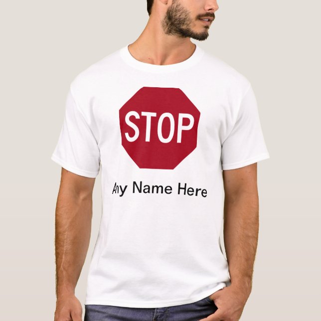 Stoppschild T-Shirt (Vorderseite)