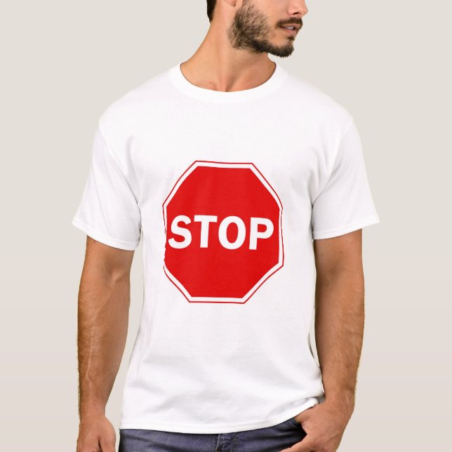 Stoppschild T-Shirt (Vorderseite)