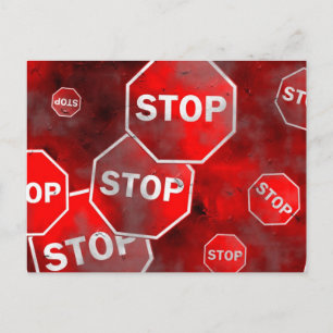 Stoppschilder Postkarte