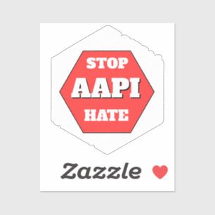 Stoppt AAPI-Hass Rechteckig Aufkleber