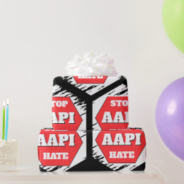 Stoppt AAPI-Hass Rechteckig Geschenkpapier