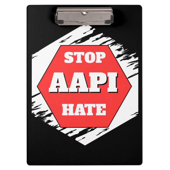 Stoppt AAPI-Hass Rechteckig Klemmbrett (Vorderseite)