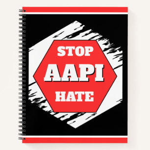 Stoppt AAPI-Hass Rechteckig Notizbuch