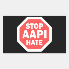Stoppt AAPI-Hass Rechteckig Rechteckiger Aufkleber