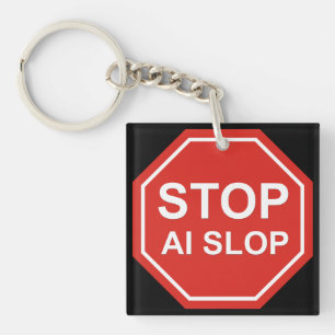 Stoppt AI-Müll Schlüsselanhänger