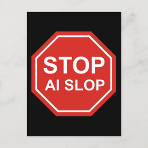 Stoppt AI-Schund Postkarte