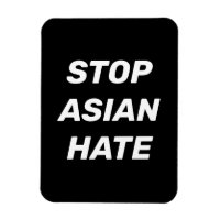 Stoppt Asian Hate black modern elegant sign