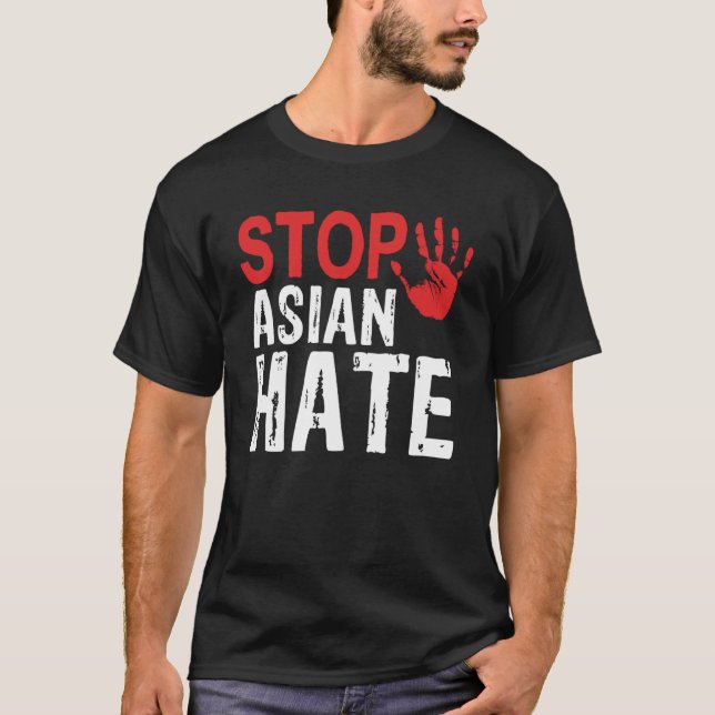 Stoppt asiatische Hassdelikte AAPI Life Materie An T-Shirt (Vorderseite)