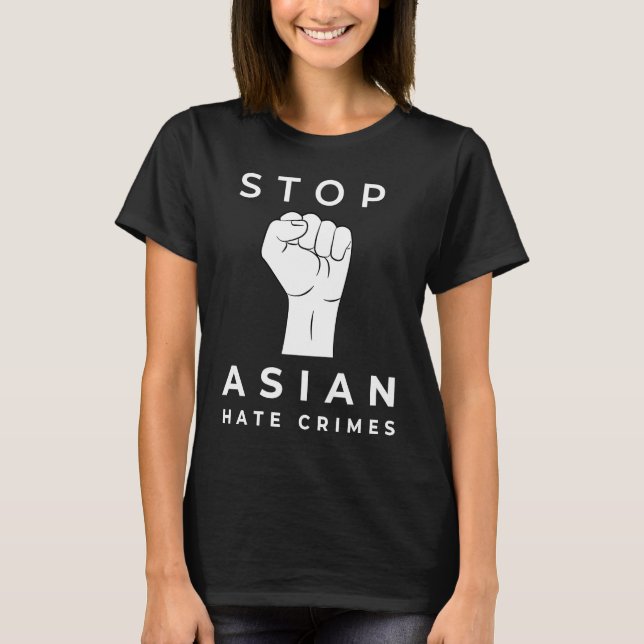 Stoppt asiatische Hassdelikte gegen das asiatische T-Shirt (Vorderseite)