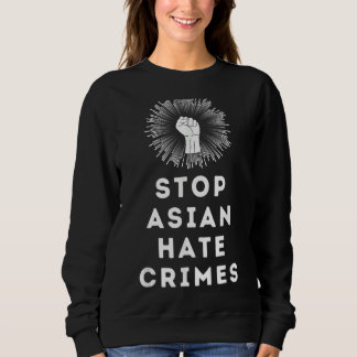 Stoppt asiatische Hassdelikte Vintager Kunst Sweatshirt