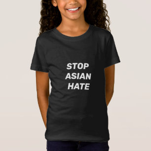 Stoppt Asiatisches Hass, weiße Buchstaben, Kinder T-Shirt