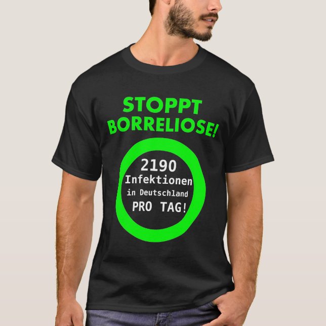 Stoppt Borreliose T-Shirt (Vorderseite)