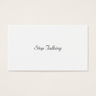 Stoppt das Gespräch mit Karten