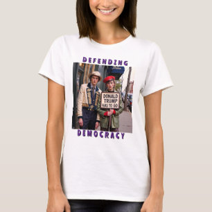 Stoppt den Faschismus, der die Demokratie verteidi T-Shirt