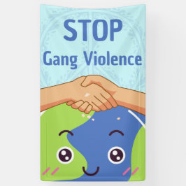 Stoppt den Gang-Gewalt-Handshake für den Frieden Banner