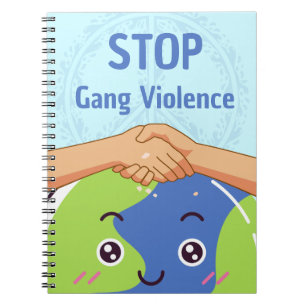 Stoppt den Gang-Gewalt-Handshake für den Frieden Notizblock