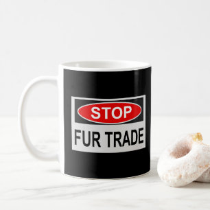 Stoppt den Handel Schild rot Kaffeetasse