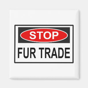 Stoppt den Handel Schild rot Magnet