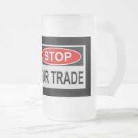 Stoppt den Handel Schild rot