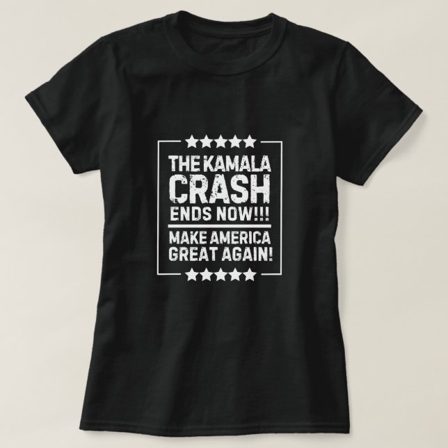 Stoppt den Kamala-Crash! T-Shirt (Design vorne)