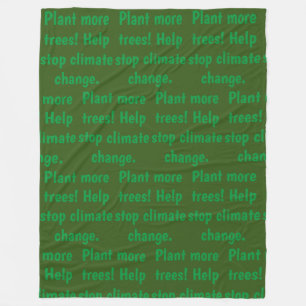 Stoppt den Klimawandel Fleecedecke