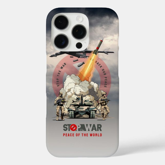Stoppt den Krieg | Case-Mate iPhone Hülle (Rückseite)