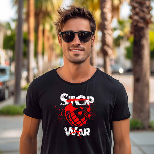 Stoppt den Krieg - Frieden, Liebe und keine Bomben T-Shirt