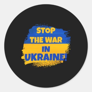 Stoppt den Krieg in der Ukraine - Frieden in der W Runder Aufkleber