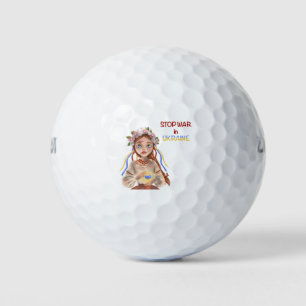 Stoppt den Krieg in der Ukraine Golfball